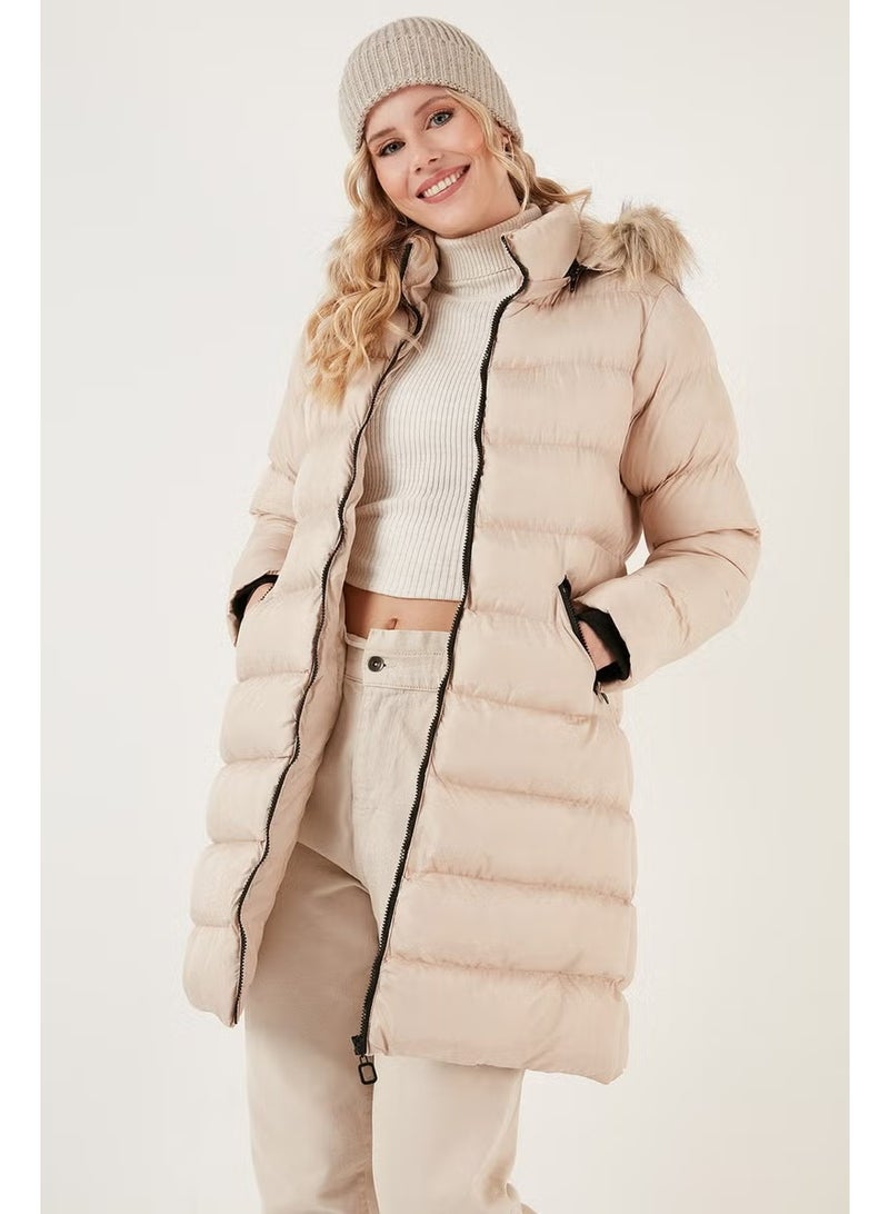 Lela Water Repellent Regular Fit Removable Hooded Puffer Coat Women's Coat 640Y001 - Image 1
